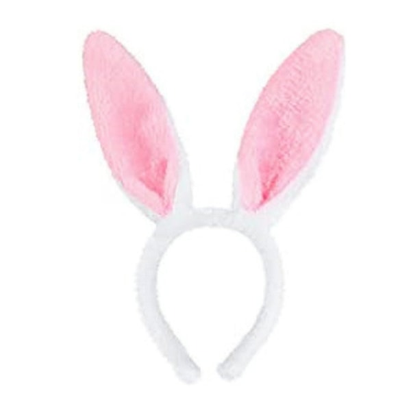 Barns plysch kaninöron Påskfest Huvudkläder Färgglada pannband Pink