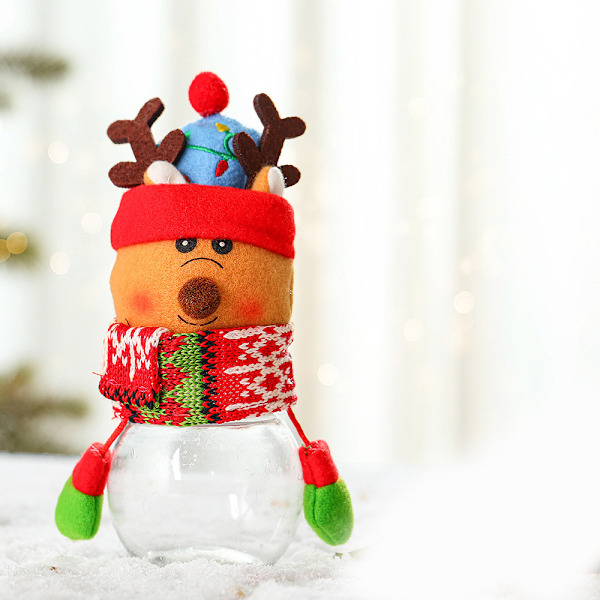 Christmas Cookie Treat Burk Plyschdocka Klar Socker Godis Snack Container Festival Party Hemprydnad Barns Stuff Present Penguin