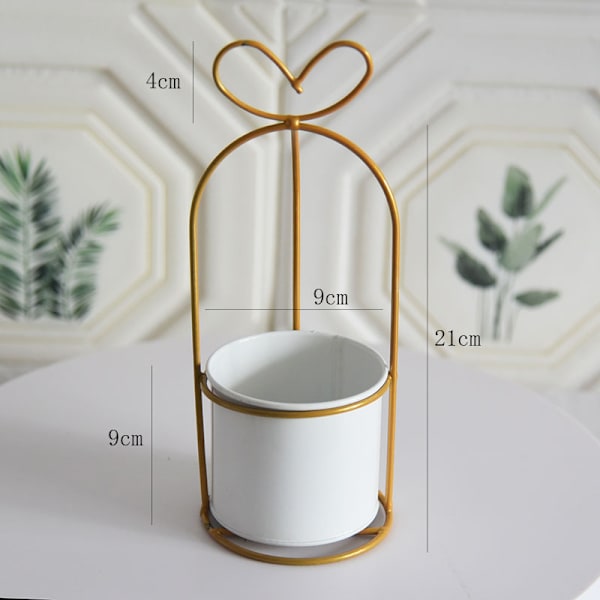 Nordic Portable Järn Dekorativ Blomkorg Planterare Smidesjärn Geometrisk växtkruka Hem Vardagsrum Kontorsinredning Small Square Cake Box