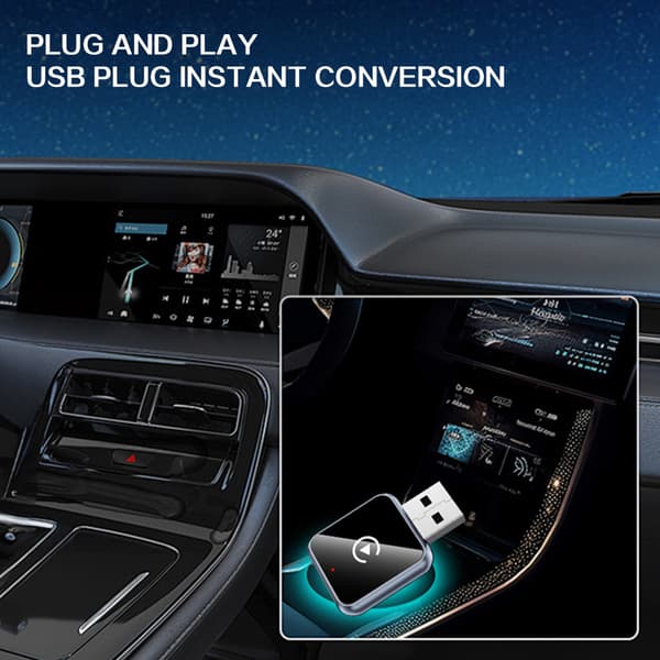 Langaton Carplays-sovitin Android Auto 2 in 1 Älykäs USB-dongle Mini Kompakti Carplays-muunnin A