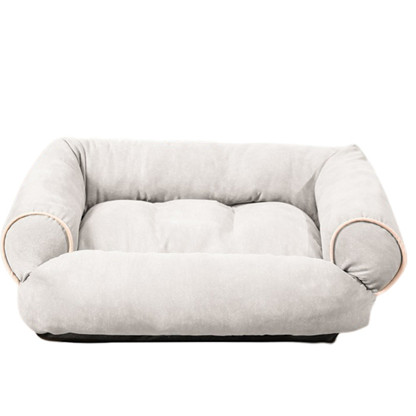 Solsäng Maskintvättbar Supermjuk plysch fluffig värmande husdjurssäng Light Grey L