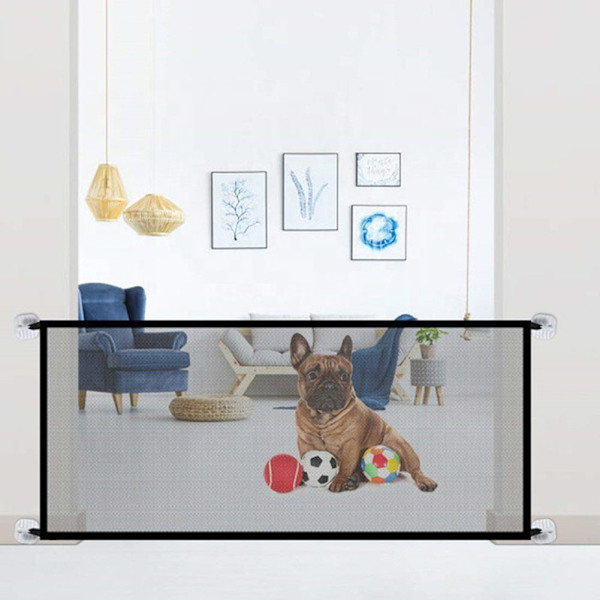 Hushållens Magic Dog Gate justerbar bredd Pet staket trappa skyddsnät White 72*182cm