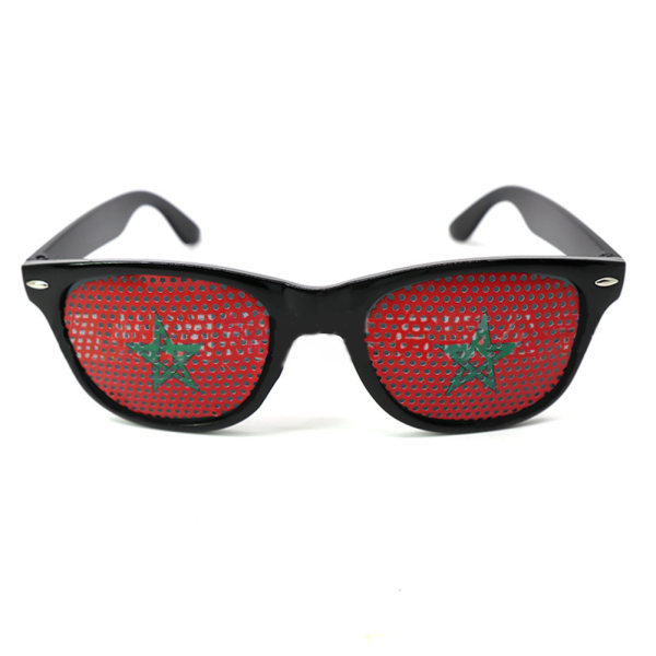 World Cup European Cup flagga klistermärke Personlig solglasögon dekoration Morocco
