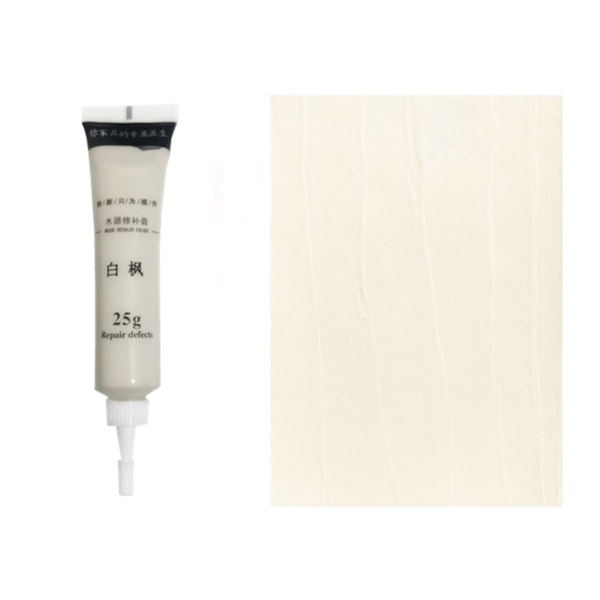 25g Träfärg Reparation Pasta Hål Återställande Lack Pasta För Garderob Skrivbord White Maple