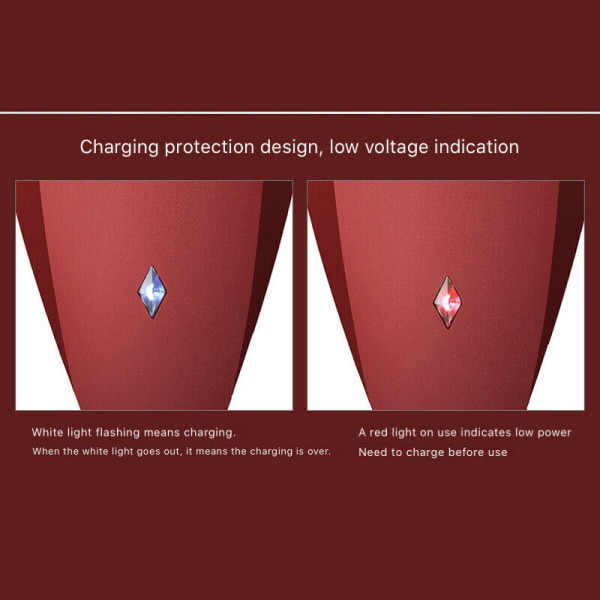Elektrisk hårklippare Laddbar hårtrimmer Remover Frisyr för salong 360 grader roterande Jujube Red