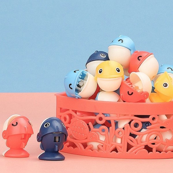 Multifunktionell roterbar magnetisk fiskeleksak Cool interaktiv leksak Födelsedagspresent Red 15 Pieces