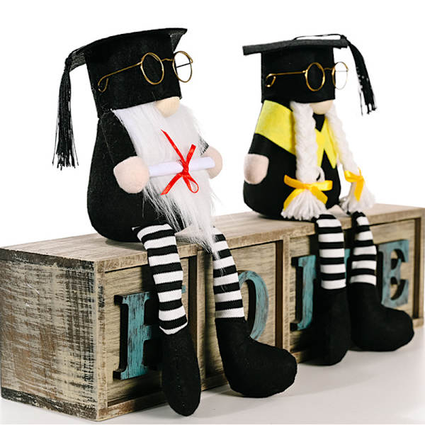 Fönsterdekoration för kontorsdekorationer i sovrummet med examenssäsongen dvärg ansiktslös och kanin Rudolph Doll Female