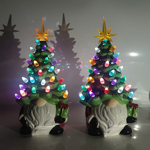 Lysande söt julgran dvärg prydnader modefestival festdekoration för hemrum butik Christmas Tree