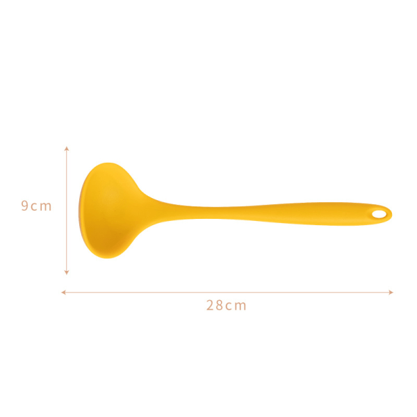 1/5-pack Silikon Köksredskap Set För Matlagning Bakning Gul Non Stick Spatel Set Värmebeständig Köksprylar Slotted Spatula X1