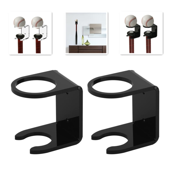 Baseball Förvaringsställ Väggmonterad Softbollhållare Bat Display Stand För Hem Transparent 2 Packs
