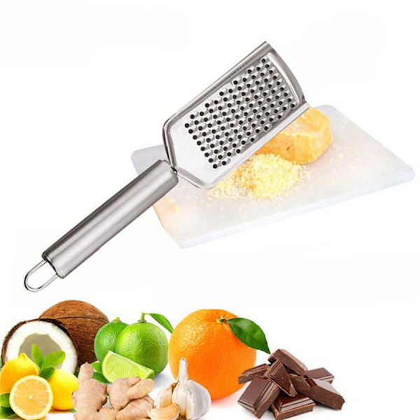 Multifunktionell ost i rostfritt stål Citron Fruktskalare Strimlare Mini Kryddrivjärn Frukt Grönsaksverktyg Light Gray