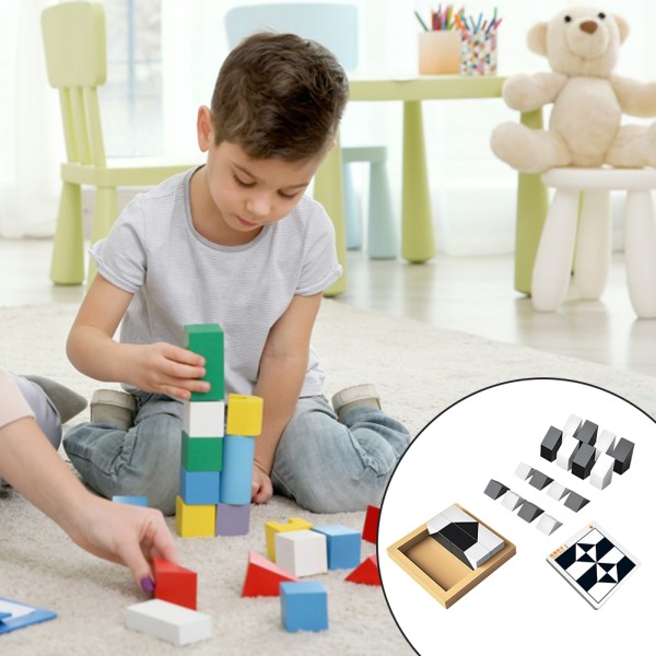 Träleksak med dolt block Flera spel DIY Montera sticksågar Leksaker för pojkar Flickor One Set
