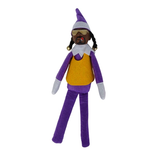 Snoop On A Stoop Christmas Elf Doll Färgglad Xmas Party Rekvisita Inredning För Vardagsrum Hem Purple