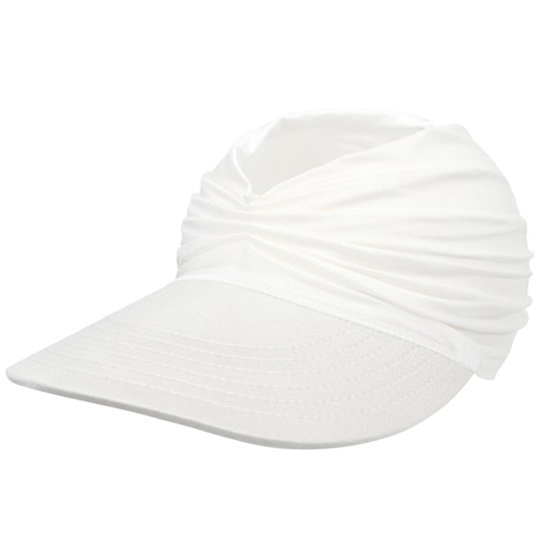 Sommer Dame Solhat Pakkelig Stor Skygge Solskærm Hatte Dame Sommer UV Beskyttelse Strandkasket White