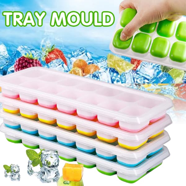 Återanvändbar DIY Popsicle Stencil Ice Cube Maker Ice Cube Trays Ice Storage Box Blue