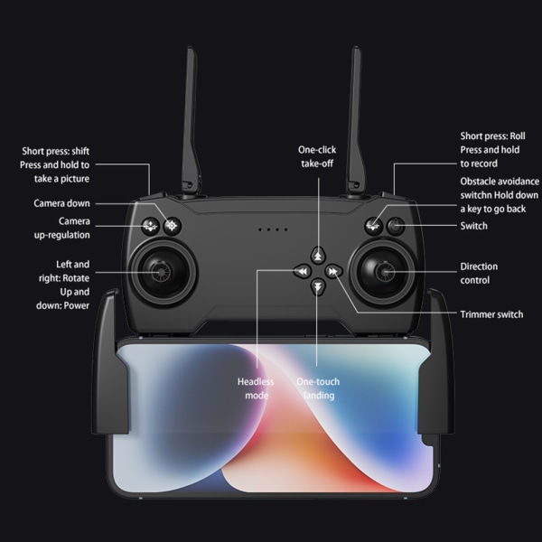 360° Hinder Undvikande Aerial-drone One Key Starta/landa Quadcopters Nyhet Födelsedagspresent 8K BK 3B