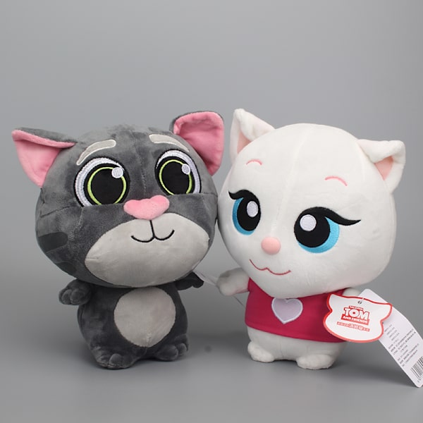 Original Talking Tom Cat And Friends Angela Ben Hank Ginger Tom TOY Plyschdocka fyllda leksaker för flickor Pojkar Barn Födelsedagspresent---18CM Ginger Cat 18cm