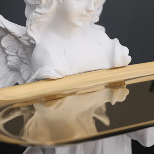 Bön ängel förvaringsbricka konst prydnader för hem Bookself TV-bänk dekor Praying Maiden Tray