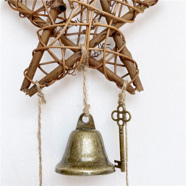 Väggmonterade Häxa Wind Chimes Handgjorda Star Rotting Ring Bells Dekoration För Hem Vardagsrum Sovrum B