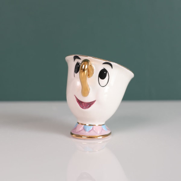 NYHET Beauty And the Beast Mrs. Potts Chip Tekanna Set Tekannor Mugg Härlig julklapp Small Beige Sugar Bowl