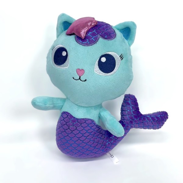 Mode sjöjungfrur formleksaker Personliga mjuka bomullsleksaker för barn Purple Mermaid Cat