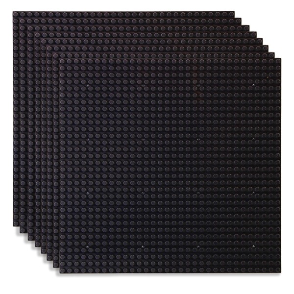 8st klassiska bottenplattor för pussel Stabila byggplattformar mattor för barn pojkar flickor Black