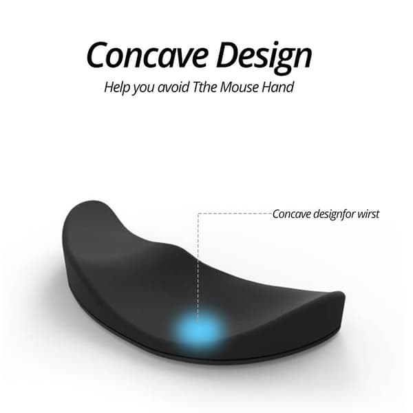 Glidende musematte gaming gel håndleddsstøtte ergonomisk myk silikon håndleddsstøttepute sklisikker base for kontorgaming Gray Right Hand