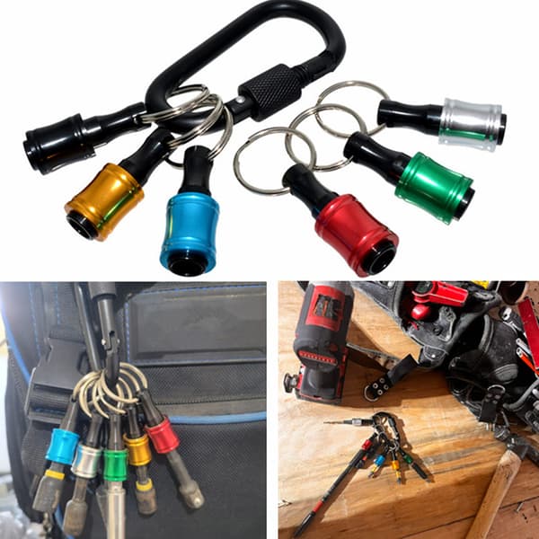 6 st Nyckelring Connectors Stabil fixering Snabbkoppling Nyckelring Connect Tool För Shopping Yellow