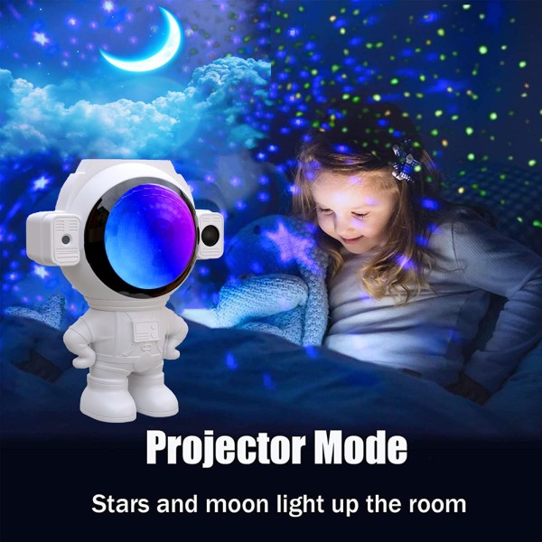 Astronaut Stjärnnebulosor Tak LED-projektorer Lampa Mode dekorativa ljushögtalare för vardagsrum White
