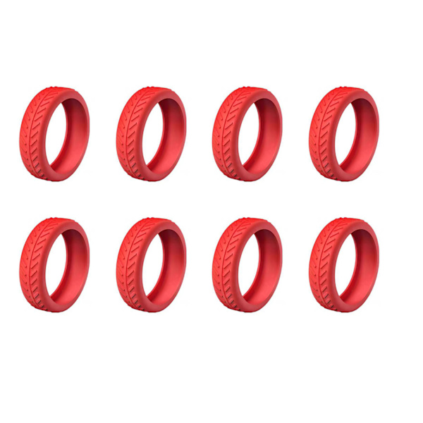 1/4/8 st Bagage Resväska Cover Dämpar bullerreducerande Cover För de flesta 8-spinnarhjul Bagage Red 8pcs