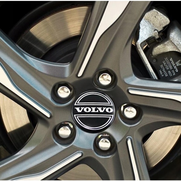 4-pak - Volvo Center Caps / Hjulnav Emblem - Bi 70 64mm Äldre