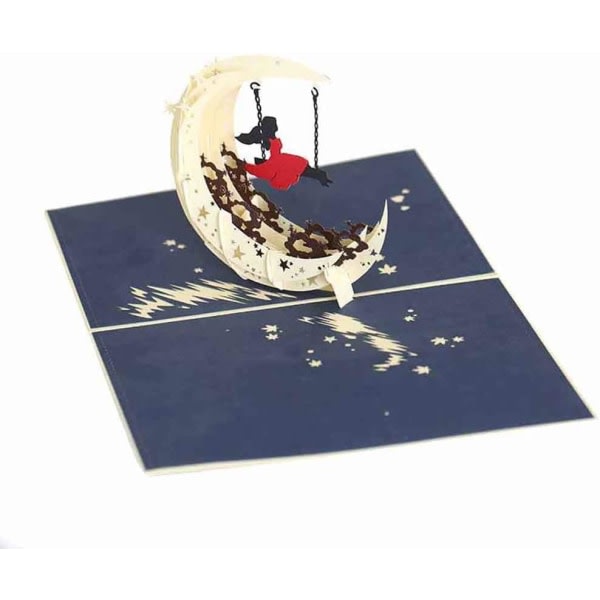 IC Moon Fairy Pop Up-kort, 3D-kort, Paper Pop Up-födelsedagskort