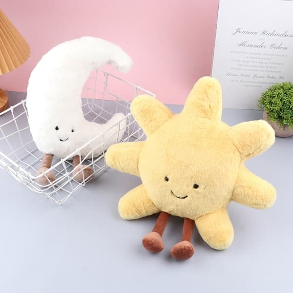 IC Sol Måne Plyschkudde Bil Kontorssoffa Kudde Baby Sleep Stuff B