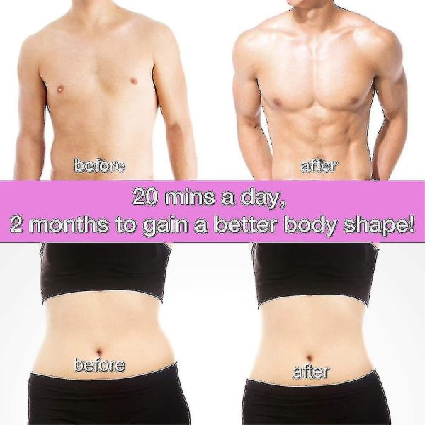 Abs Stimulator Magmuskler, Muskelstimulator, Ems Abs Trainer Body Toning Fitness, USB Oppladbart