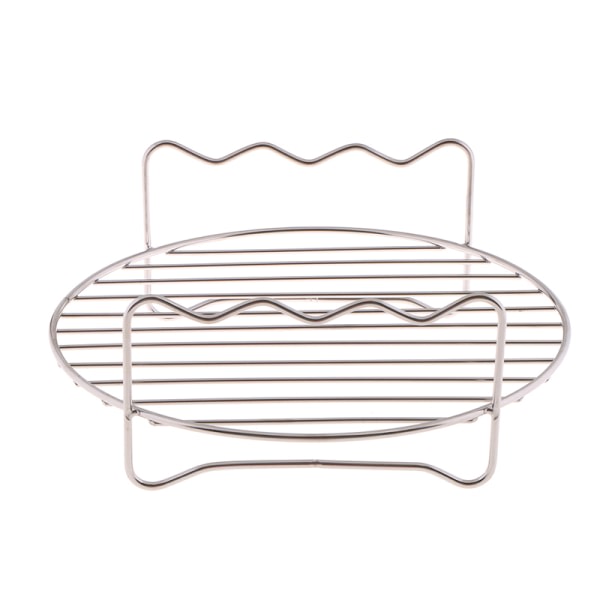 IC 3 Spett Air Fryer Rack Kit Stålhållare Dubbellager Grill Ba Silver one size