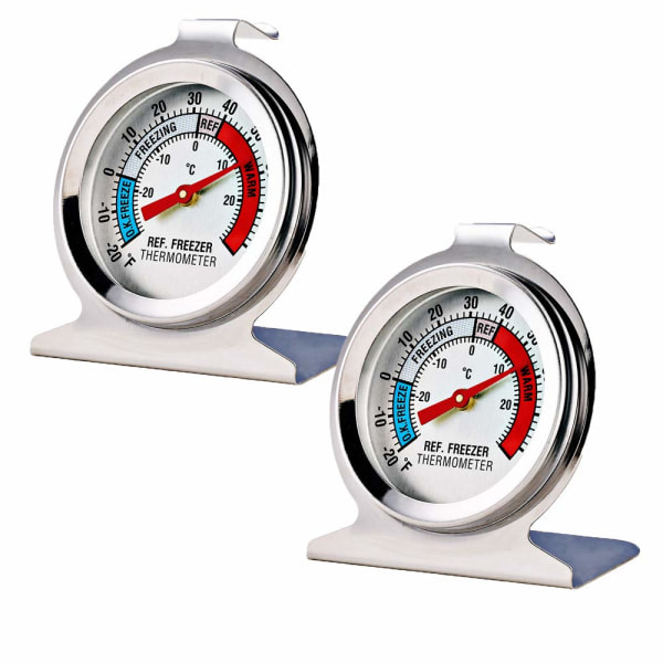 IC 2-pak Kylskåp Frys termometer Stor urtavla termometer