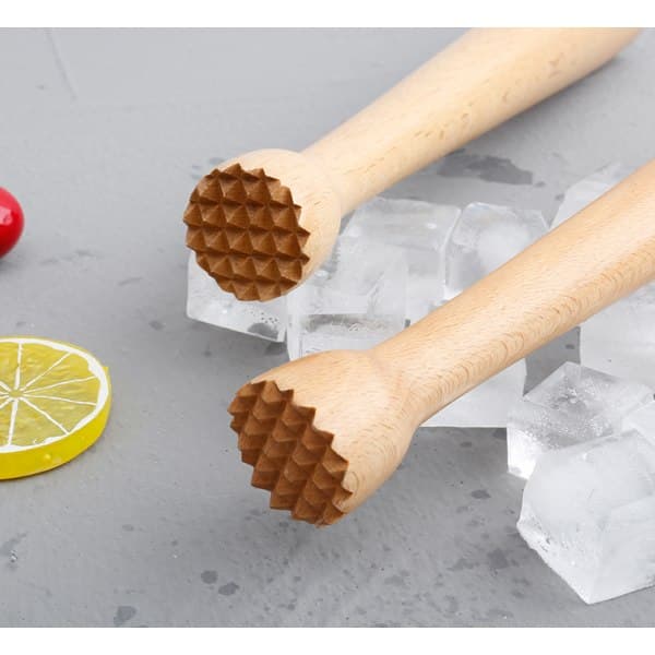 IC Træ Muddler til Cocktails - Robust Træ Isknuser - Elegant Træ Mojito Muddler Barværktøj - Praktisk Cocktail Muddler