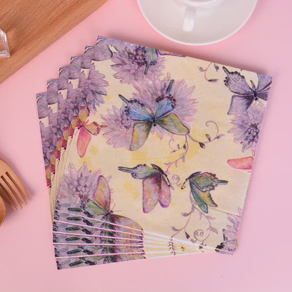 IC 20 stk sommerfuglmønster decoupage serviettpapirduk til jul