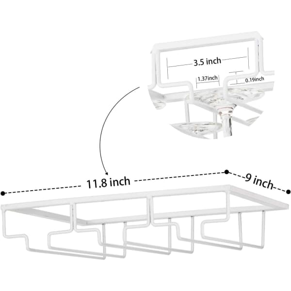 Vinglassstativ - Metall Underskap Henge Stemware Holder