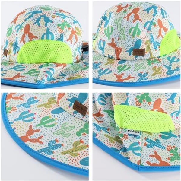 IC Baby Toddler Solhatt med Bred Brätte UPF50+ Fiskehatt med Klaffrem