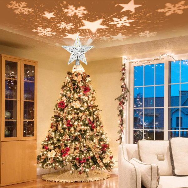 IC Christmas Tree Star, 2,4 m plug-in-modell med LED-snöflingaljus