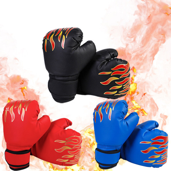 Boksning Handsker til Børn Børnetræning Punching Kickboxing Tilbehør Sort