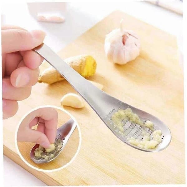 Ingefær Rivejern Ske Rustfrit Stål Multifunktion Ingefær Hvidløgspresser Lime Citron Ost Rivejern Wasabi Kværn Gadget