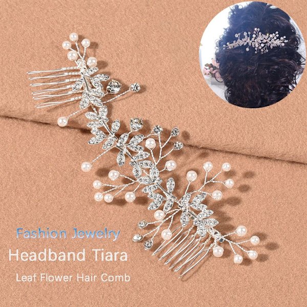 Hårkam Blad Blomma GULD gold