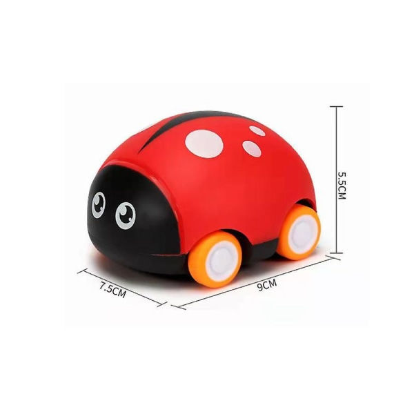 IC Tecknad Inertial Insekt Pull-back Bil Light Dubbel Pull-back Motstånd Bil Beetle Leksaksbil