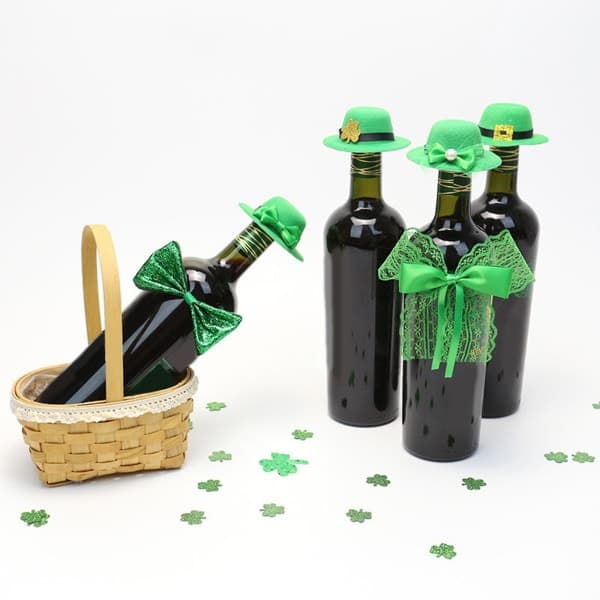 Saint Patrick's Day Vinflaska Dekoration