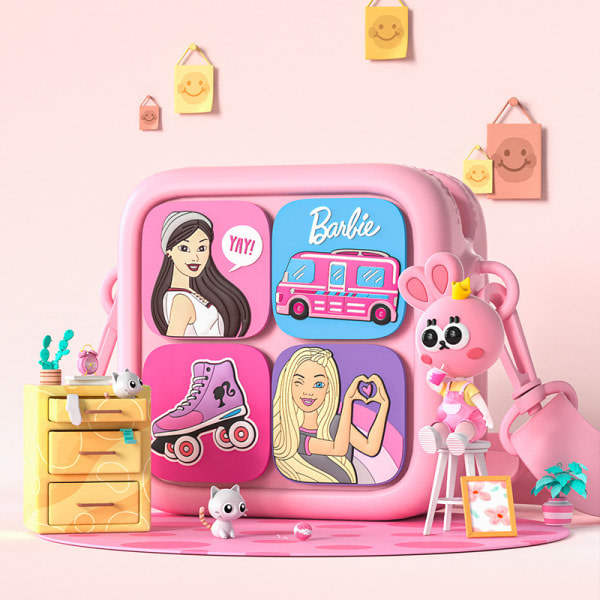 IC Barbie-tema En axel Ryggsäck Barn Mode Messenge
