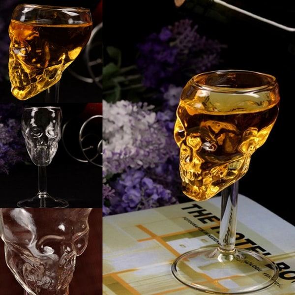 IC Bones Armor Warrior Skull Design High Wine Glass Bägare Cup Dri