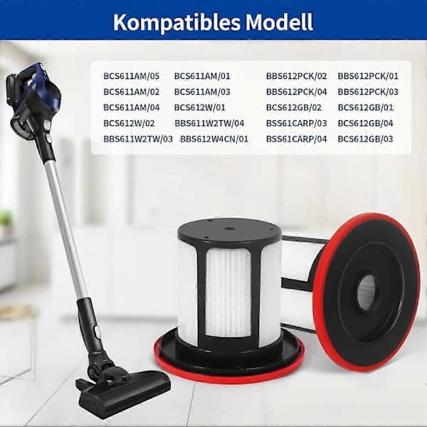 2 filtre til Bosch Unlimited 6 Støvsuger Tilbehør Reservedele