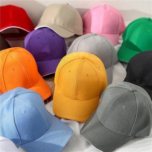 Trendig enfärgad justerbar cap Herr Kvinnor Sommar Solskydd Solhatt Street Hip Hop Peaked Kepsar Unisex Casual Hattar Vinröd